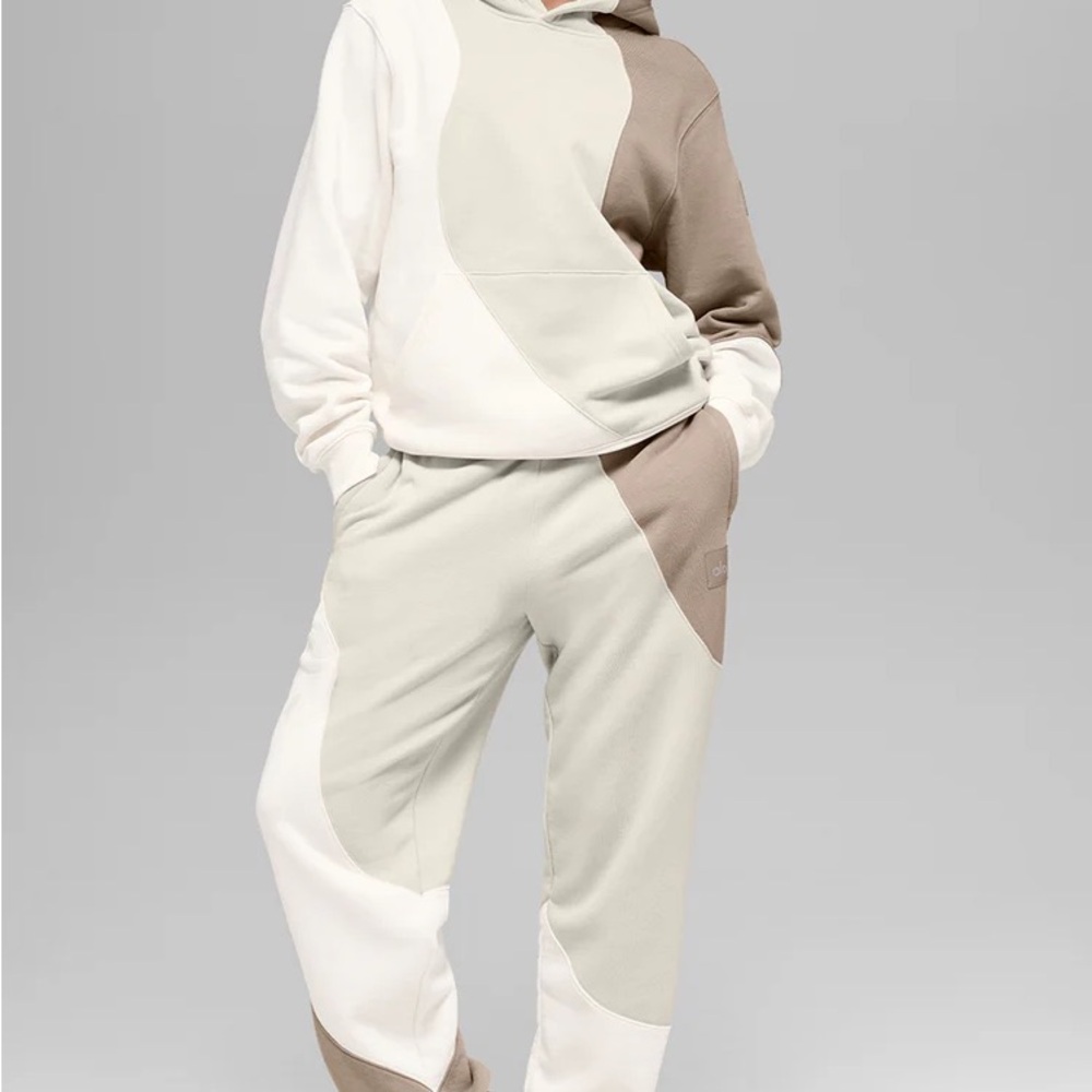 ALO Yoga Make Waves Hoodie- Ivory/Bone/Gravel